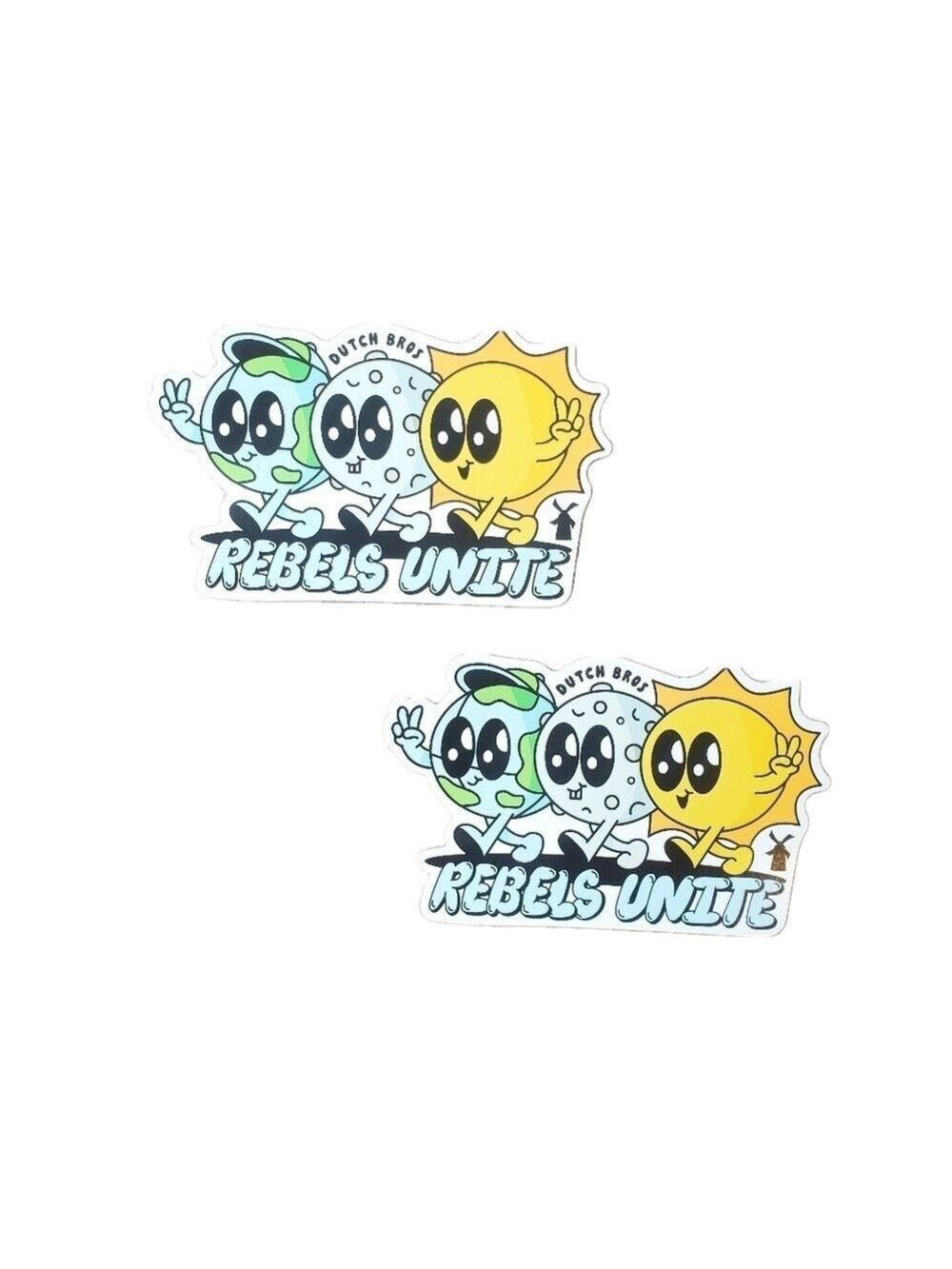 Dutch Bros April Exclusive Stickers Earth Moon Sun Solar Eclipse